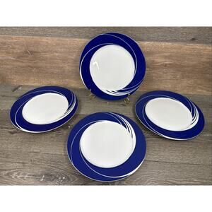 Block Spal Portugal cobalt pearl Jack Price Dinner plates 10.5” ~set Of 4